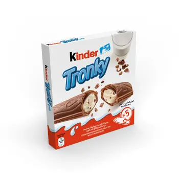 Kinder Tronky Cocoa wafer with chocolate Milky and biscuit crumbs filling Multipack 5 90g