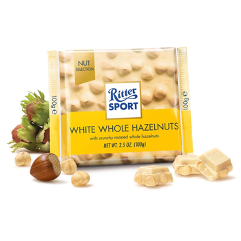 Ritter Sport White Whole Hazelnuts Chocolate 100g