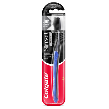 Colgate Slim Soft Charcoal Toothbrush Black