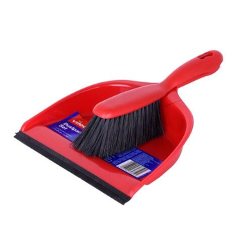 Vileda Multicolours Short Handle Dustpan Set Red