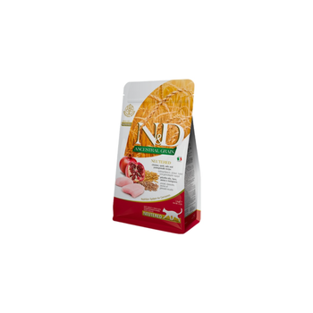 N&D dry food for sterilized cats with chicken, pomegranate and oats 300g