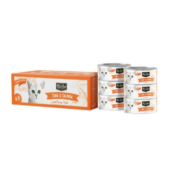 كت كات طعام رطب للقطط بالتونة والسلمون 6×50جرام