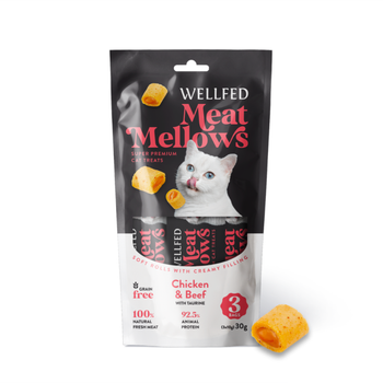 Pet Interest Wellfed Chicken & Beef Cat Treats 3x10g