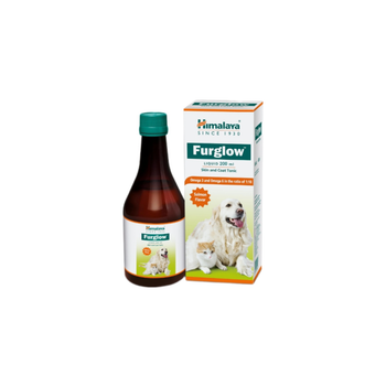 Himalaya Furglow Liquid Nutritional Supplement For Dogs & Cats For Skin & Coat Care , Salmon Flavor 200Ml