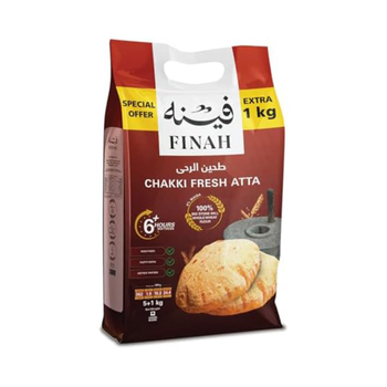 Finah Whole Wheat Chakki Fresh Atta 6×1Kg