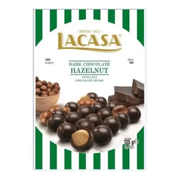 لاكاسا شوكولاتة داكنة بالبندق 125جرام