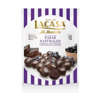 لاكاسا شوكولاتة داكنة بالزبيب 150جرام
