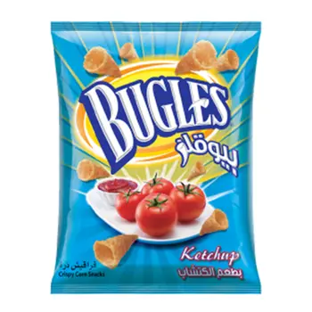 بيوجلز وجبة خفيفة من الذرة بنكهة الكاتشب 18×125جرام