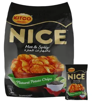 Kitco Nice Natural Potato Chips Hot & Spicy Flavour 21×12g