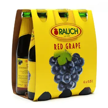 Rauch Red Grape Sparkling Drink Glass Bottle 6×250Ml