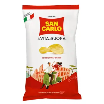 سان كارلو رقائق بطاطس كلاسيك، 100جرام