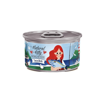 Natural Kitty Wet Food For Adult And Kittens With Tuna In Gravy 80g