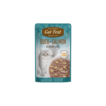 Cat Fest Duck & Salmon Wet Cat Food In Jelly 70g