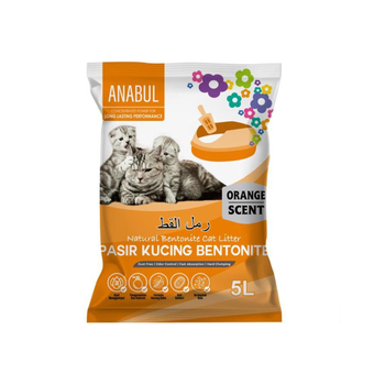 أنابول رمل قطط برائحة البرتقال 5لتر