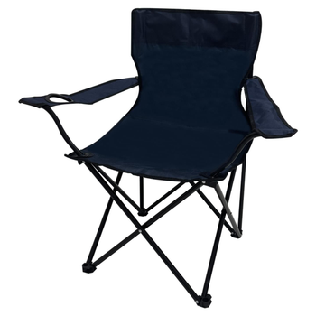 قمرا كرسي تخييم مع حامل اكواب ازرق غامق 1قطعة