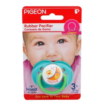 Pigeon Rubber Pacifier Cherry Flower Yellow 1Piece