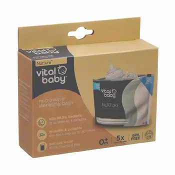 Vital Baby Nurture Microwave Sterilising Bags 5Pieces