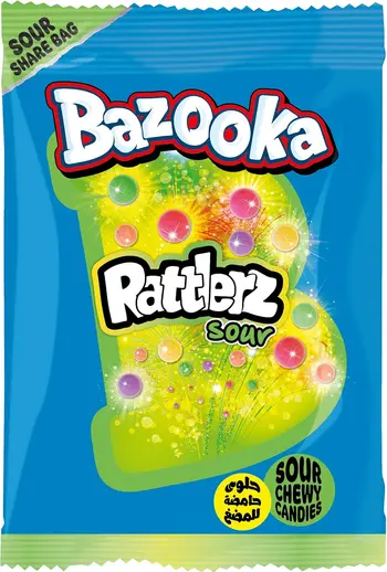 بازوكا حلوى مطاطية حامضة منكهة 120جرام