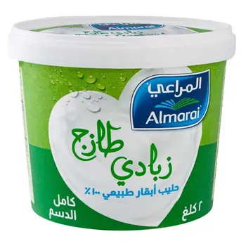 المراعي زبادي طازج كامل الدسم 2كيلو