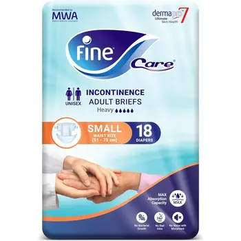 Fine Care Dermapro7 Incontinence Adult Briefs Small 18Pieces