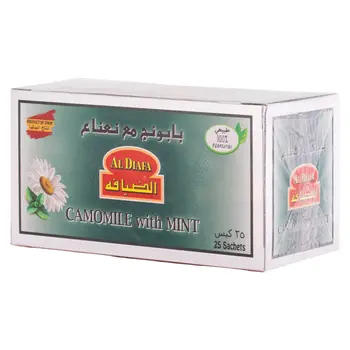 الضيافة شاي أعشاب البابونج مع النعناع اكياس 25 حبة 1.6 جرام
