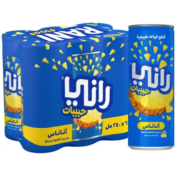 راني حبيبات بالاناناس حزمة 6×240مل