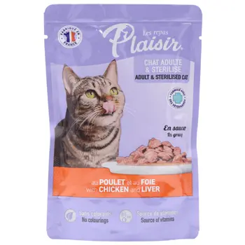 بليزير كيس طعام رطب للقطط دجاج وكبد 100جرام