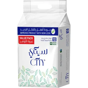 City 2-Ply Facial Tissue Value Pack 10x150 Sheets