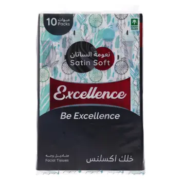 Excellence Satin Soft Facial Tissues 10x140 Sheets