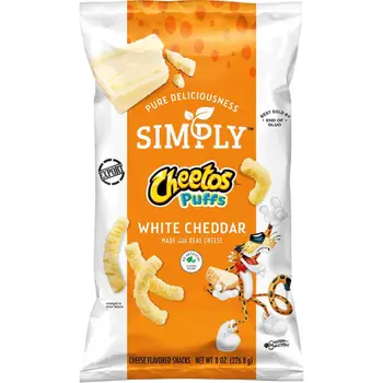 شيتوس سيمبلي بافس جبنة شيدر بيضاء 226.8 غ