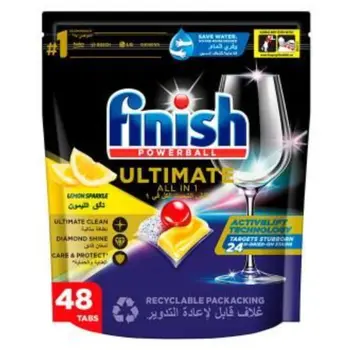 Finish Powerball Ultimate Lemon Dishwasher Capsules 48 Tabs