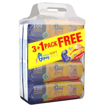 سانيتا جيبسي مناديل مبللة متعددة الاستخام 400 منديل 3 + 1 مجانا