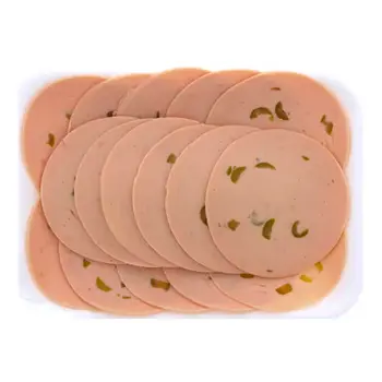 Alfolla chicken mortadella with olives