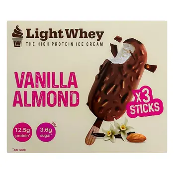 لايت واي آيس كريم عصا الفانيليا واللوز 3×120مل
