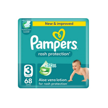 بامبرز حفاضة عبوة ميجا مقاس 3 وسط 6-10كيلو 68قطعة