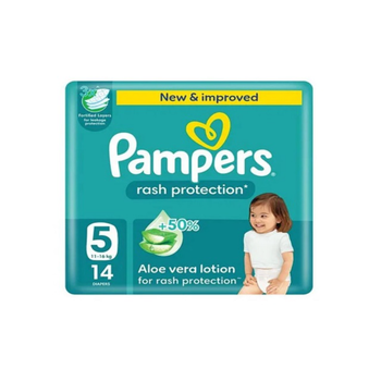 بامبرز حفاضات بيبي دراي مقاس 5 كبير جدا جونيور 11-18كيلو 14قطعة