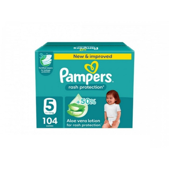 بامبرز حفاضات أطفال مقاس 5 عبوة ضخمة 104قطعة