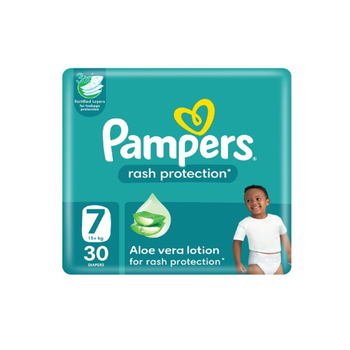 بامبرز حفاضات أطفال عبوة اقتصادية مقاس 7 جامبو 15+كجم 30قطعة