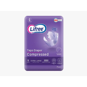 Lifree Adults Tape Diapers XL 9 Pieces