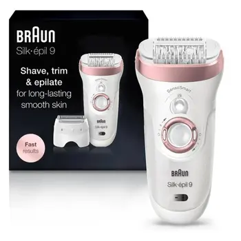 Braun Epilator Silk-Épil 9 9-720, Facial Hair Removal For Wo 1Piece