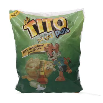 Mr.Tito Vinegar & Salt Corn Puffs 80x18g