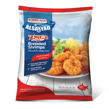 Americana Al Sayyad Hot & Crunchy Breaded Shrimps 750g