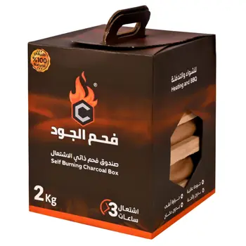 الجود صندوق فحم ذاتي الاحتراق 2كيلو