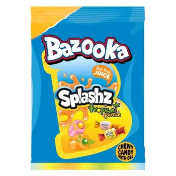 بازوكا حلوى مطاطية بنكهة الفاكهة محشوة بهلام منكه 120جرام