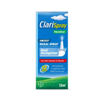 Bayer Clarispray Menthol Nasal Allergy Spray 15.8ml