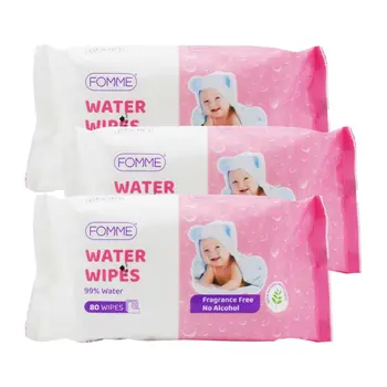 Fomme Baby Water Wipes 3×80Pieces