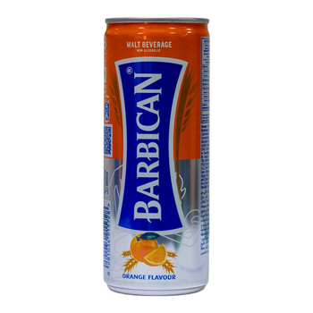 باربيكان مشروب شعير خالي من الكحول بنكهة البرتقال عبوة 250مل