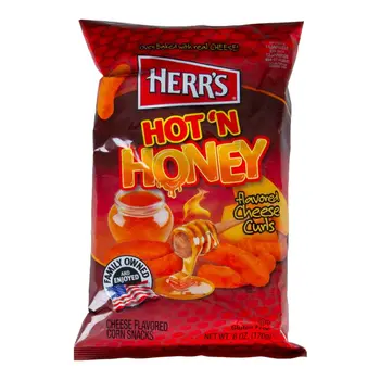 Herr'S Hot 'N Honey Cheese Flavored Corn Snacksgluten Free 170g