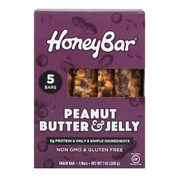 هوني بار لوح بزبدة الفول السوداني والجيلي 5حبات 200جرام