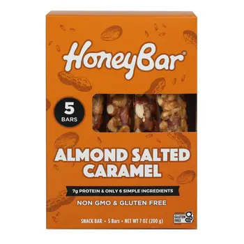 هوني بار لوح لوز بالكراميل المملح 5حبات 200جرام